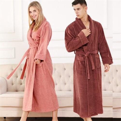 Japanese-style pijamas kimono robe cotton bathrobe towel material autumn winter thickening couple yukata star hotel ladies robe
