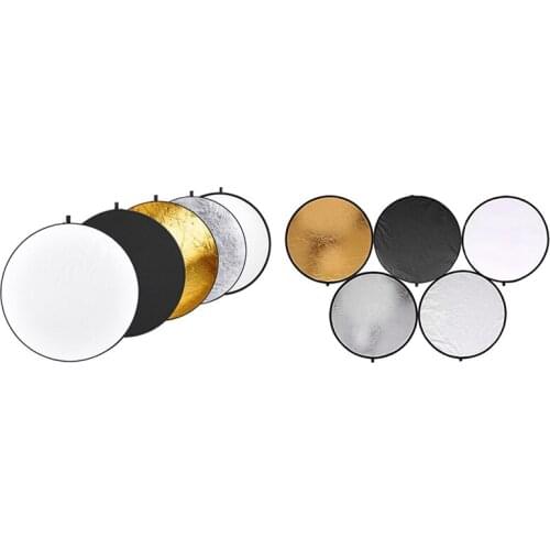 5 in 1 Portable Photography Collapsible Light Reflector for Studio Photography Lighting and Outdoor Lighting