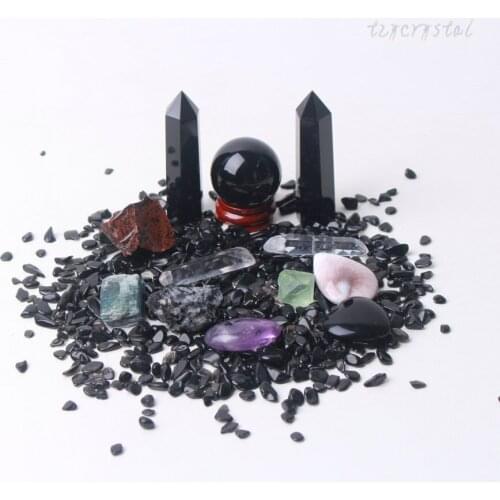 Natural Obsidian Mixed Stone Specimen Healing Decoration (320-340g)