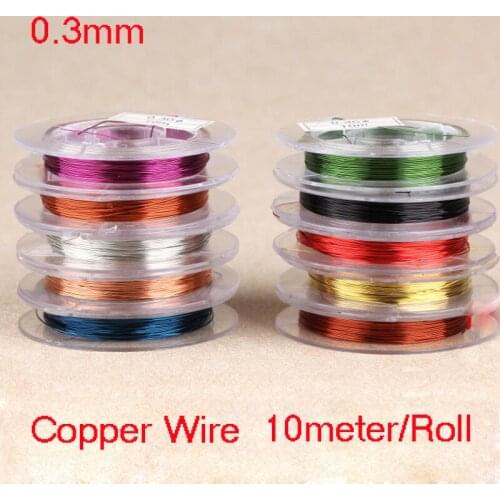 YAGE 0.3mm 10M/Roll Mixed 10 Colors Copper Wires Beading Wire DIY Jewelry Findings Brass Ropes Cords,bijoux making