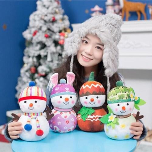 Christmas Snowman Doll Stuffed Toys Plush Animals Soft Baby Kids Toys for Girls Boys Kawaii Plush Doll Toys