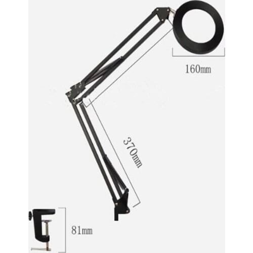 New Arrival Portable USB Recharging Port Folding Dimmable Study Reading Light Magnifier Flexible Arm Welding Study Lamp