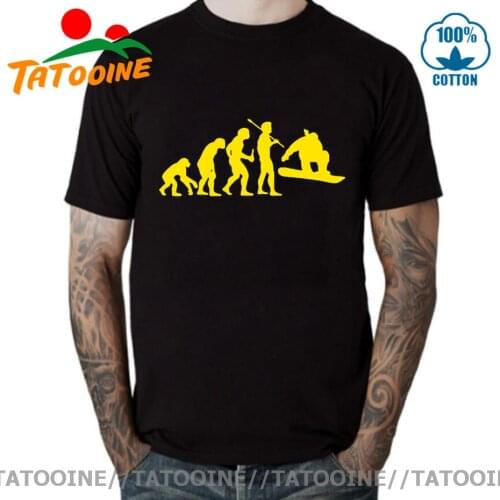 Tatooine Fashion Snowboarding Evolution T-Shirt Summer New Snowboarder T Shirt Men Short Sleeve O Neck Tshirt Unisex Hip Hop Tee