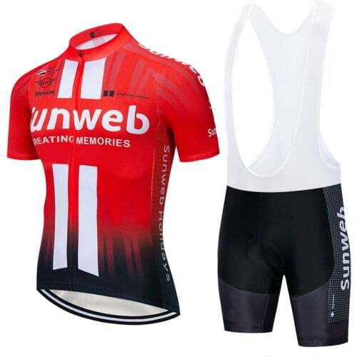 Sunweb Cycling TEAM JERSEY Plus 20D Bike Shorts Sportswear Ropa Ciclismo MEN Summer Quick Dry BICYCLING Maillot Pants Clothing