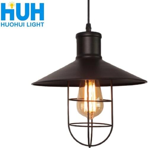 Vintage Pendant Light E27 Industrial Retro Lamp Base Loft Iron Lamp Bedroom Dining Room Cafe Pendant Lights Holder Lighting