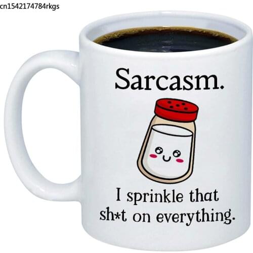 Funny Mugs for Women Sarcasm I Sprinkle That Sht on Everything Coffee Mug