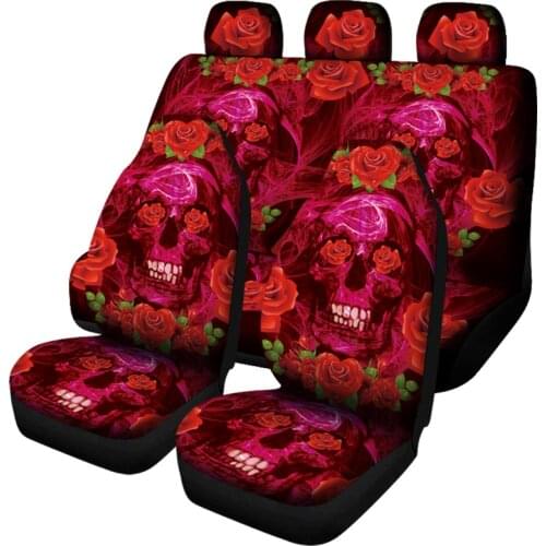 Aimaao Skeleton Printed Car Seat Cover Protectors Flexible Elastic Comfortable Automotive Interior Accessory For Ford Focus