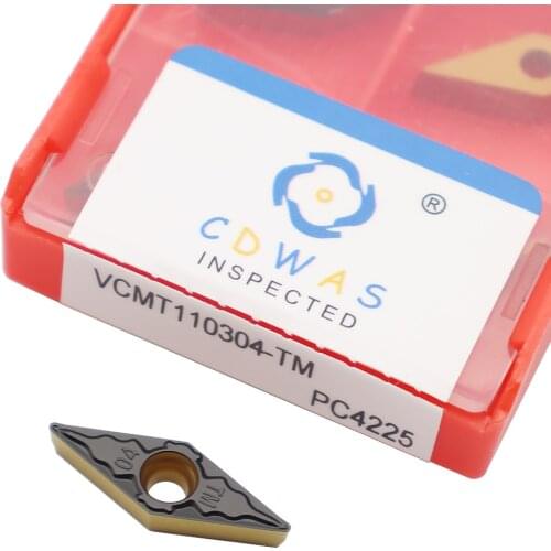 10PCS VCMT110304 TM PC4225 Carbide Insert High Quality CNC Lathe Tools Turning Tool VCMT 110304 Blade CNC Cutting Tool For Steel