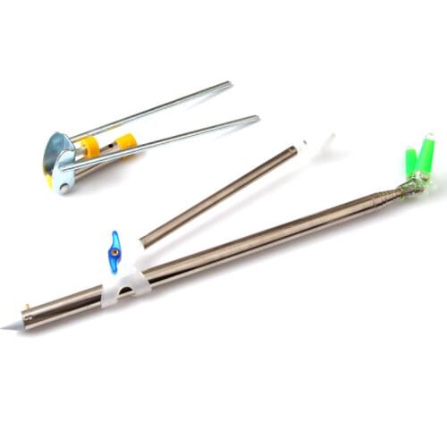 Fishing Holder 2 Sections Adjustable Stainless steel Fishing Rod Pole Rack V Holder Bracket Support Stand