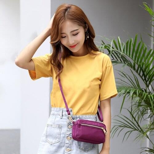 High Quality Waterproof Women Shoulder Bag Mobile Wallet Women Ladies Small Bag Clutch Bag Nylon Messenger Bag
