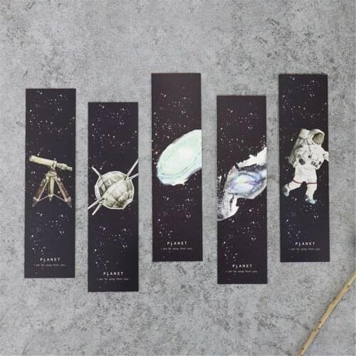 30Pcs/Set Planet Bookmark Message Card Creative Paper Bookmarks Book Holder School Office Supplies Material