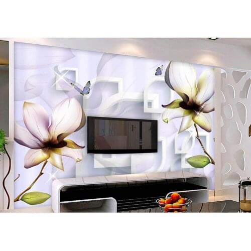 3d wallpaper Magnolia background wall modern living room wallpapers bathroom 3d wallpaper flower wallpaper