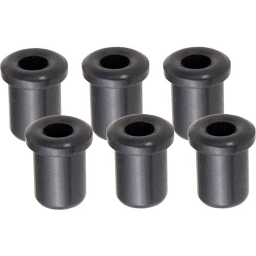 Tooyful 6PCS Guitar String Mounting Ferrules Through Body Bushing for Electric Guitar Black