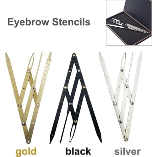 Microblading Accessories Eyebrow Ruler Stainless Steel Golden Ratio Caliper Measuring Tools for Permanent Makeup Tattoo Supplies
