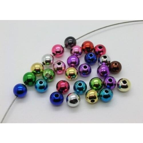 Free Shipping 200pcs Mixed colorful Acrylic Christmas Beads 8mm M01225