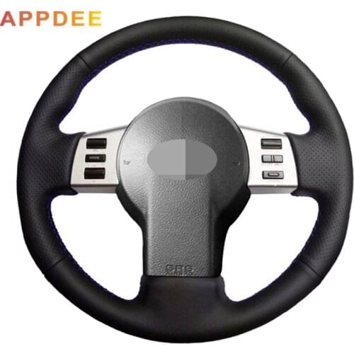 Handsewing Black Artificial Leather Steering Wheel Covers for Infiniti FX FX35 FX45 2003-2007 Nissan 350Z 2003-2006