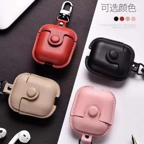 3D Headphone Case For Airpods Pro 3 Case Leather Luxury Genuine Cover For Apple AirPods 2 1 Cases Earpods Earphone Bags Straps
