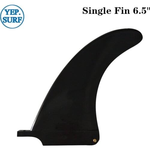 Surf Single Fin Black Plastic Surf Fins 6.5 inch Longboard Fins stand up paddle