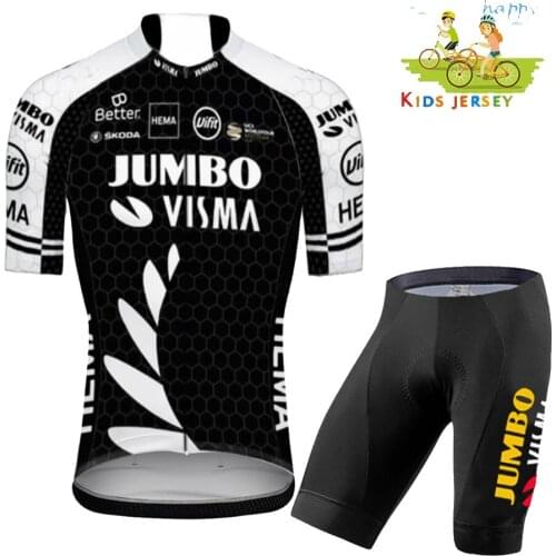 Kids 2021 Jumbo Visma Champion New Zealand Cycling Jersey Set Julian Alaphilippe Boys Girls Cycling Clothing Suit Ropa Maillot