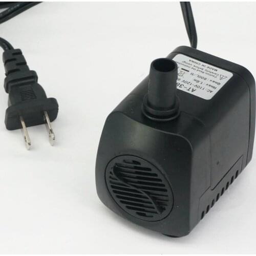 110V-120V AC Electric Mini Submersible Pump brushless motor no jam pumnp for Aquarium fish tank 60Hz 15W 800L/H T52