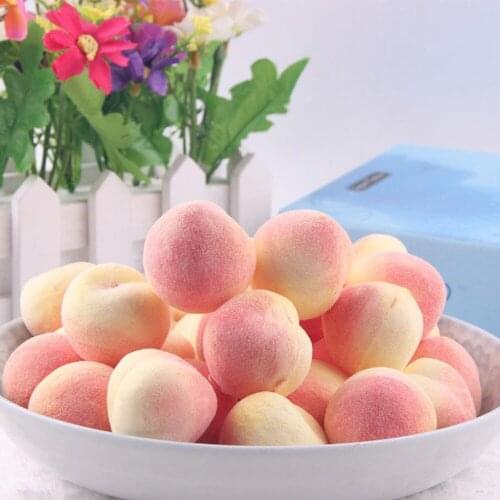 50pcs 1.38in Artificial Fruits Simulation Peaches Foam Peaches Decoration Fake Fruit Home Decor High Imitation Artificial Peach