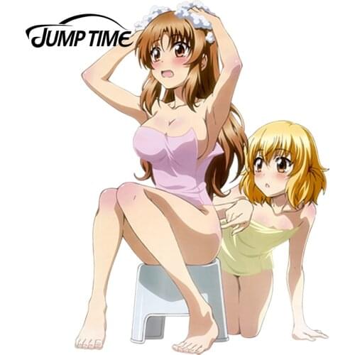 JumpTime 13cm x 9.3cm 3D Car Styling Sexy Beauty Anime Kawii Girl Shibasaki Roka Takao Decal Rear Windshield Car Styling