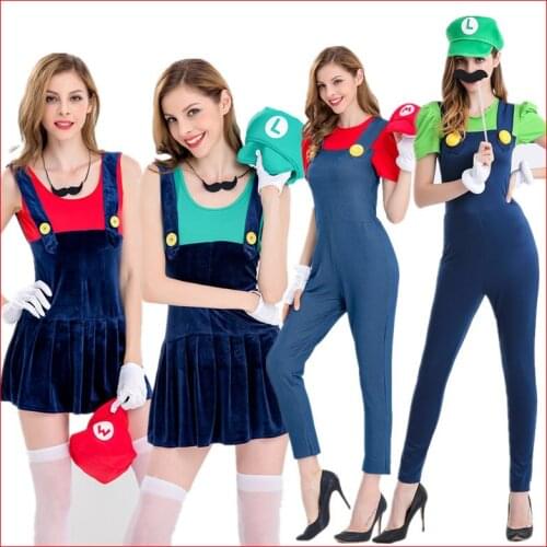 Halloween cosplay anime costume parent-child role-playing children Mario clothes Super Mario clothing