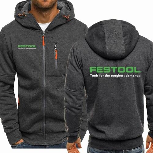 2021 New Spring Autumn Festool Tools Hoodied Mens Fashion Long Sleeve Zipper Cotton Hip-Hop Harajuku Hoody Casual Jacket