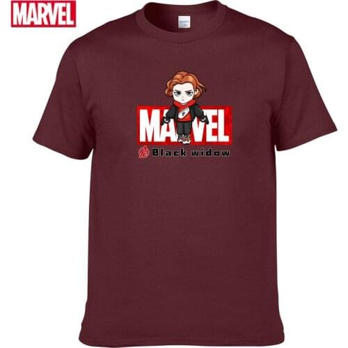 Marvel The Avengers Black Widow T-shirt Comfortable Breathable 100% cotton Fashion clothes for teens Anime t-shirts Summer #136