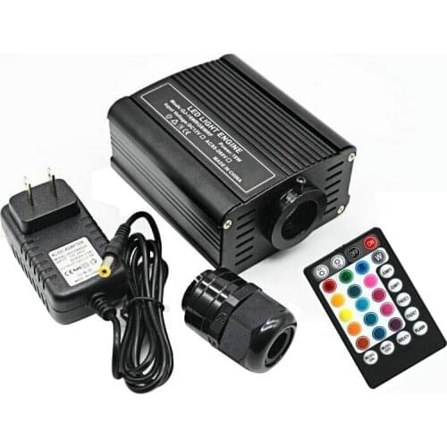 Musical Sound 16W Remote controlled Led Light engine Generator DIY Audio Fiber Optical Star Light RGBW 28 Keys RF Driver SKY Car