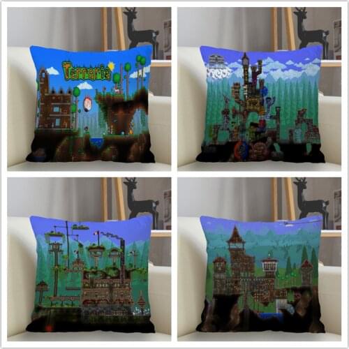 Musife Custom Terraria Pillowcase Home Decoration 45*45cm Zipper Square Pillowcase Throw Pillow Cover Drop Shipping