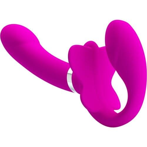 New Double Vibrating G-Spot Clitoris Vibrators Wear Strapless Strapon Dildo Anal Plug Adult Sex Toys for Women Lesbian Couples