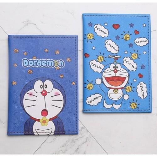 Doraemon Pattern Passport Cover, Travel Accessory Card Package Id Card Holder