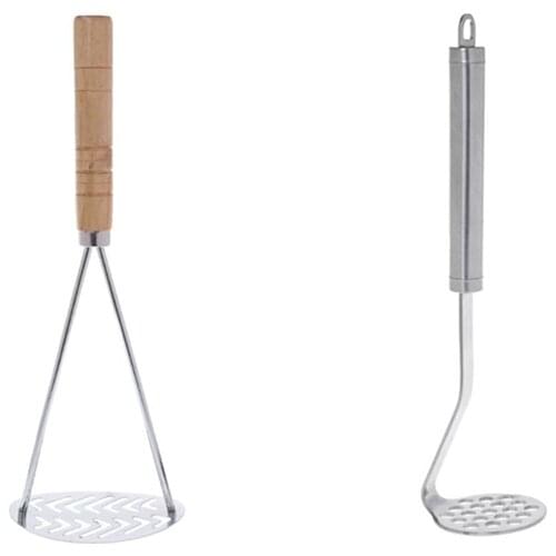 OOTDTY Stainless Steel Mesh Shape Potatoes Masher Professional Mash Tool Kitchen Supply