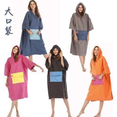 Divers cloak, bathrobe, long sleeves, fast drying outdoor beach coat, multi-color optional childrens adult