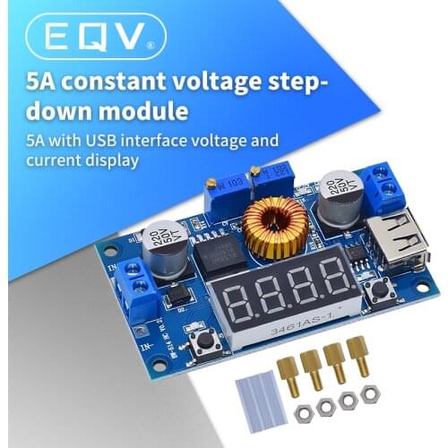 Dc-dc 5a Digital Led Drive Lithum Battery Charger Module Cc/cv Usb Step Down Buck Converter With Voltmeter Ammeter