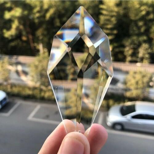 75MM Transparent Arrow Crystal Prism Chandelier Set Light Jewelry Cross Multi-faceted Prism Suncatcher Rainbow Curtain Accessory