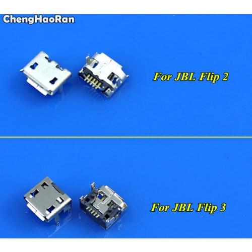 ChengHaoRan Micro USB jack socket connector replacement repair parts Charging Port Charger For JBL Flip 2 3 Bluetooth Speaker