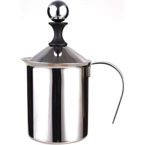 304 Stainless Steel Hand Pump Milk Frother & Creamer 400ml