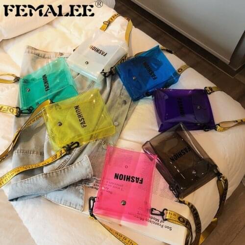 Women PVC 2019 New Fashion Jelly Flap Bag Fairy Transparent Cross Body Bag Lady Luxury Messenger Clear Shoulder Mobile Phone Bag