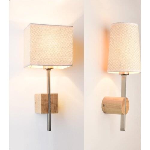 Oak Modern E27 wooden Wall Lamp Lights For Bedroom Home Lighting,Night Wall Sconce solid wooden wall light Luminaria Lamparas