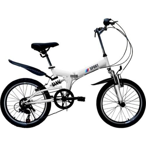 WolFAce 20 Inch 6 Speed Bike Foldable And Portable Bicycle Adult Bicycle Light Travel Mountain Bike 2021 New