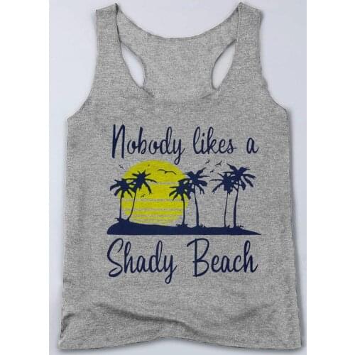 2019 Female Street Wear Summer Tees S-XL Casual Tank Tank Tops Women Gray Sleeveless Tee Fashion Letter Print Tank Tops