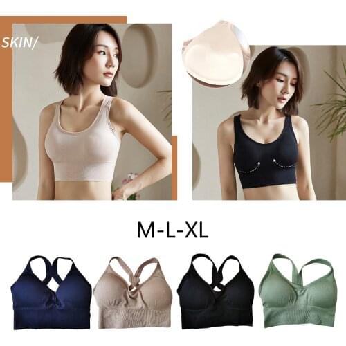 Women Sports Fitness Gym Bra Push Up High Impact Yoga Workout Vest Underwear Gymwear No Wire Sportswear