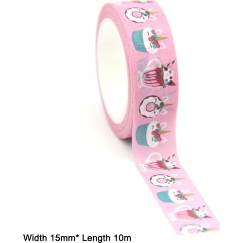 1PC 15MM*10M Pink Sweety Cakes Washi Stickers Masking Tapes Decorative DIY Stationery office supplies kawaii washi tape