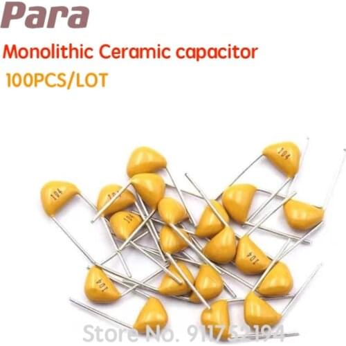 100PCS Monolithic Ceramic capacitor 50V 10PF~10UF 22PF 1NF 47NF 100NF 220NF 330NF 0.1UF 4.7UF 1UF 102 104 105 106 103 473 334