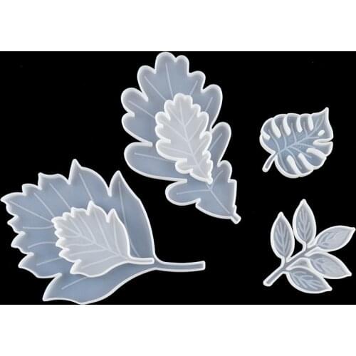 4Pcs Set Maple Leaf Coaster Molde Silicone Resina Epoxi Cup Mats Tray Moule Pour Resine DIY Handmade Table Kitchen Decoration