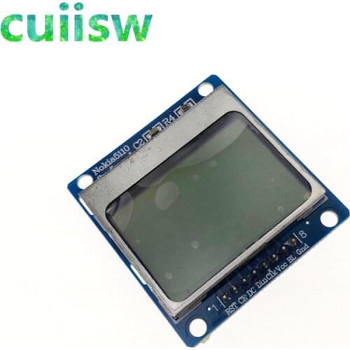 5pcs blue 84X48 Nokia 5110 LCD Module with blue backlight with adapter PCB for arduino ,freeshipping