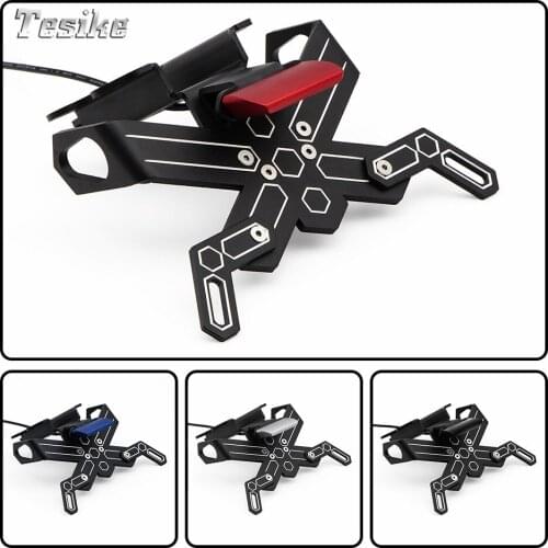 Motorcycle Accessories License Plate Holder LED Light For YAMAHA MT07 FZ07 MT 07 FZ 2014-2019 2020 Tail Tidy Fender Eliminator