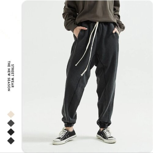 Mens Pants Sweatpants Male Trousers Harajuku Hip-Hop Sport Training Cotton Casual Loose Couples Style Women‘s Wide-Legged Pant